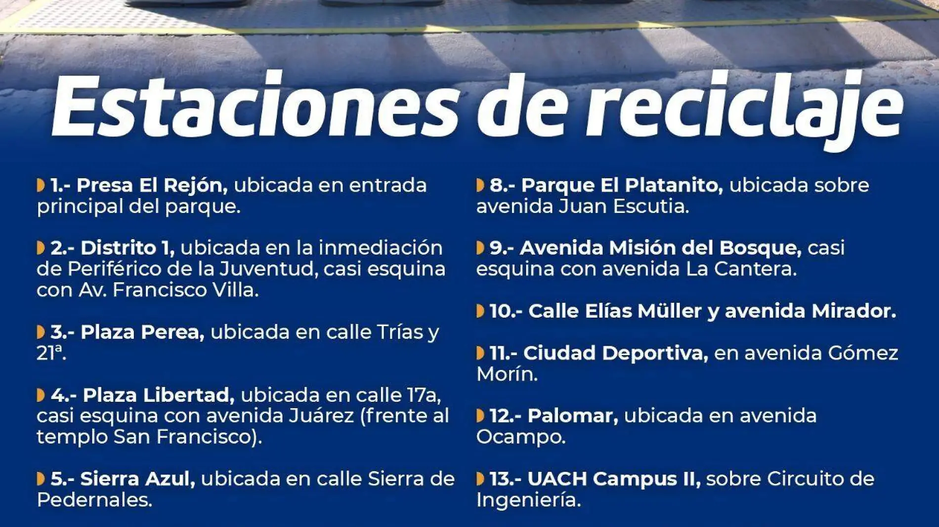 municipio estaciones de reciclaje